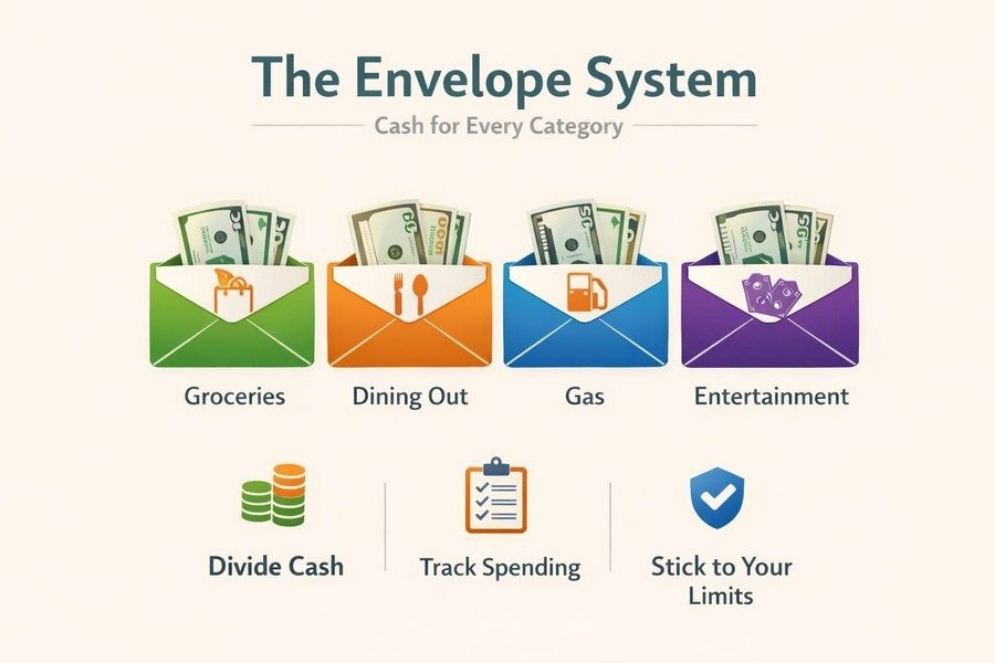 Budgeting methods. The Envelope System.