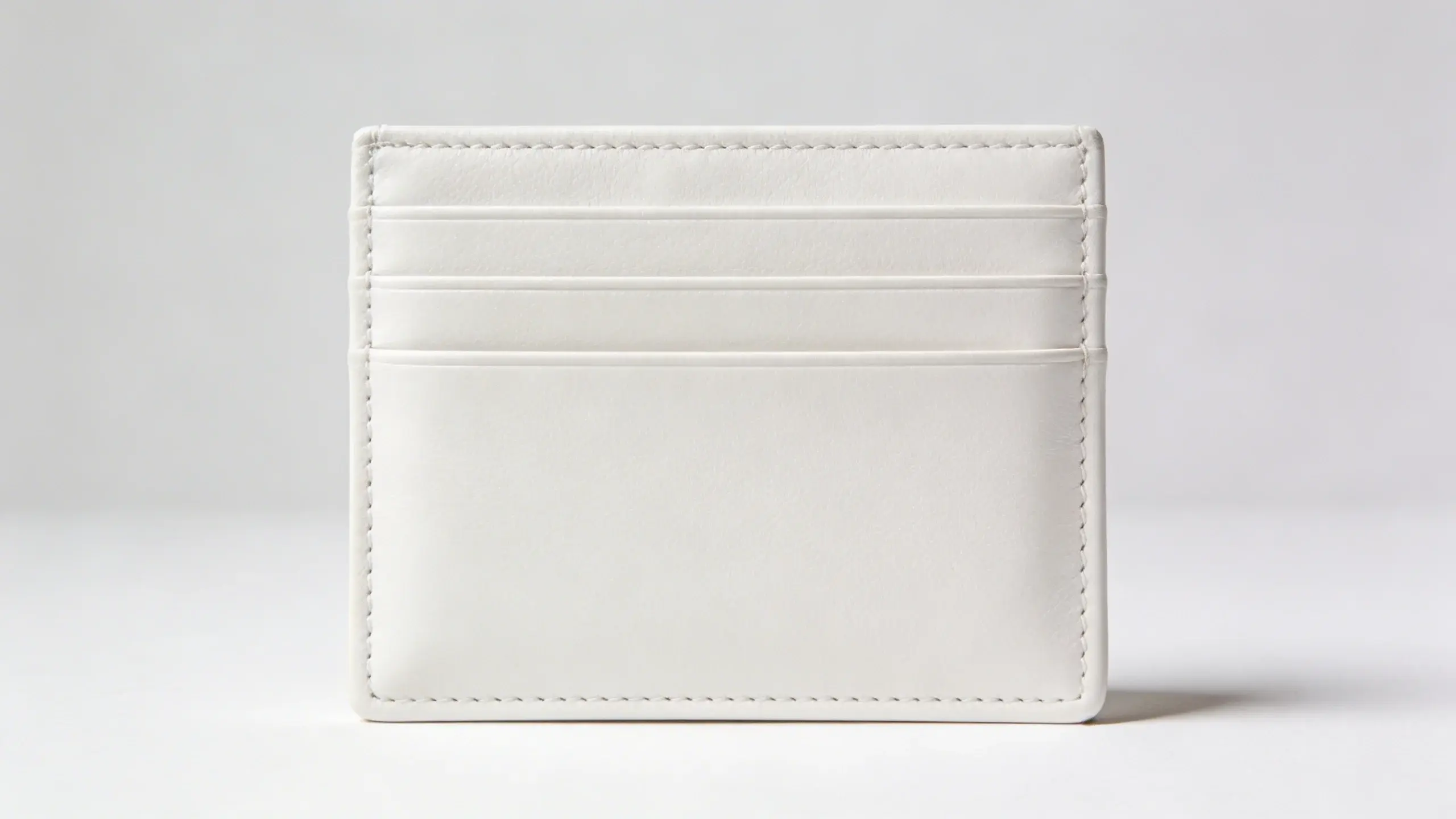 minimalist budgeting concept with wallet on clean white surface